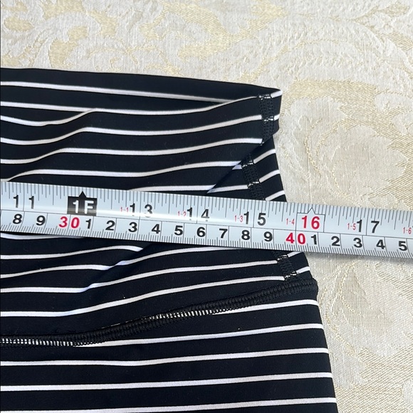Lululemon Athletica Black and White Striped Capri Pants - Picture 3 of 4